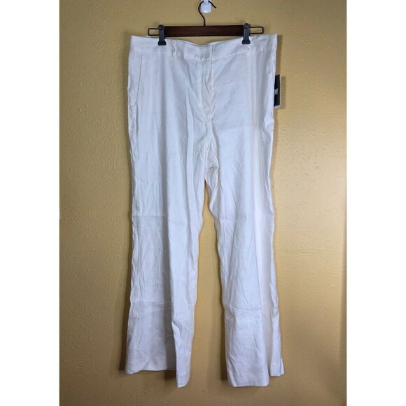 Dkny Pants - Dkny Petite Mid-Rise Straight Slim Bootcut Career Pants - Ivory